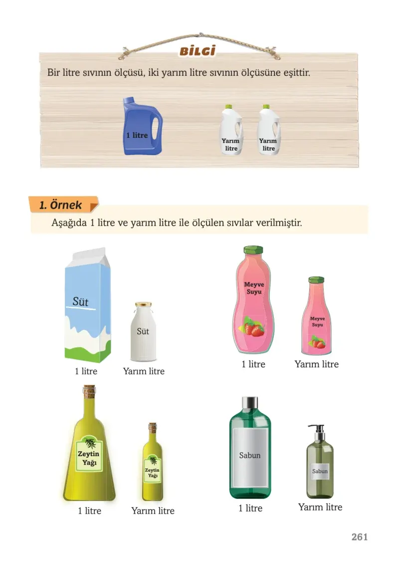3. Sınıf Matematik Ders Kitabı Cevapları Ekoyay Yayınları Sayfa 261