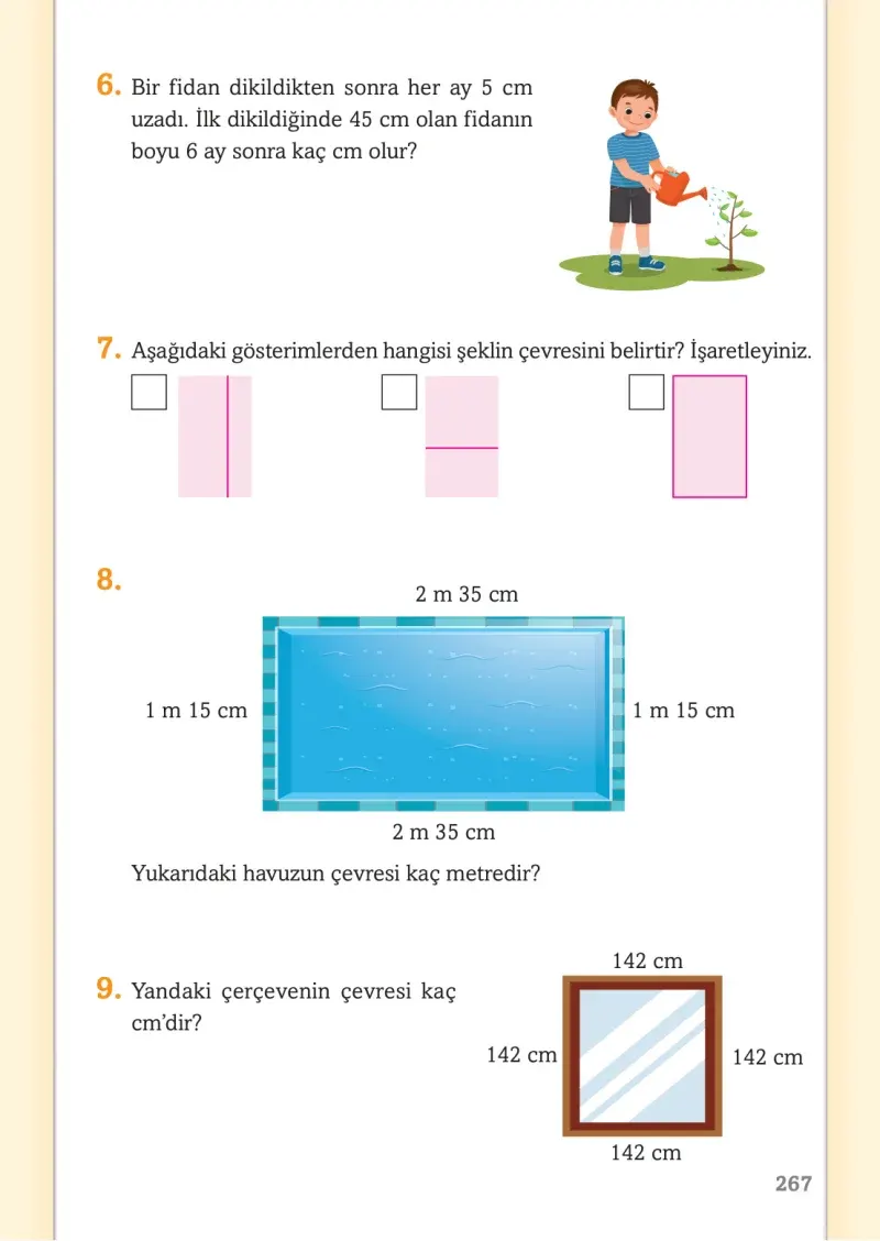 3. Sınıf Matematik Ders Kitabı Cevapları Ekoyay Yayınları Sayfa 267