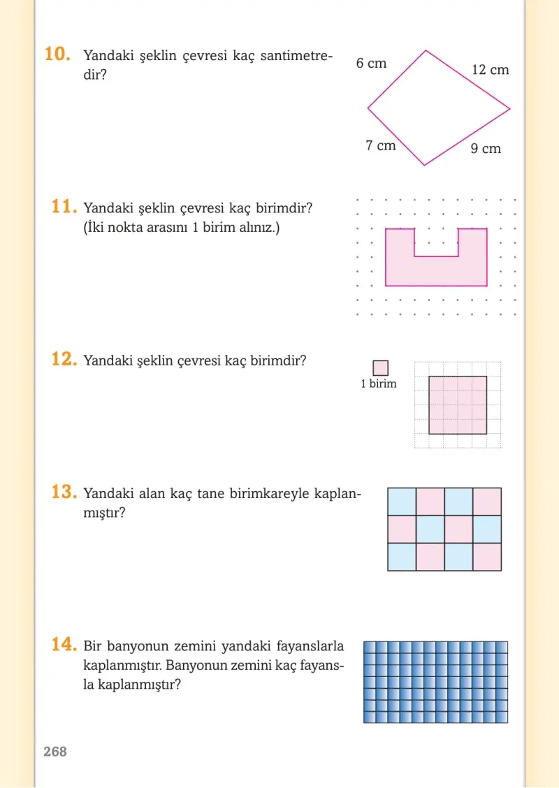 3. Sınıf Matematik Ders Kitabı Cevapları Ekoyay Yayınları Sayfa 268