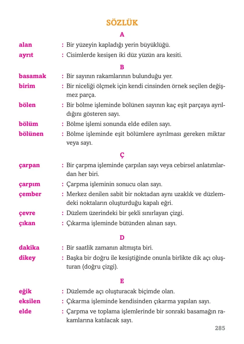 3. Sınıf Matematik Ders Kitabı Cevapları Ekoyay Yayınları Sayfa 285
