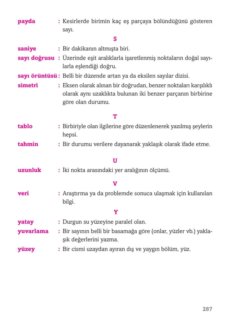 3. Sınıf Matematik Ders Kitabı Cevapları Ekoyay Yayınları Sayfa 287