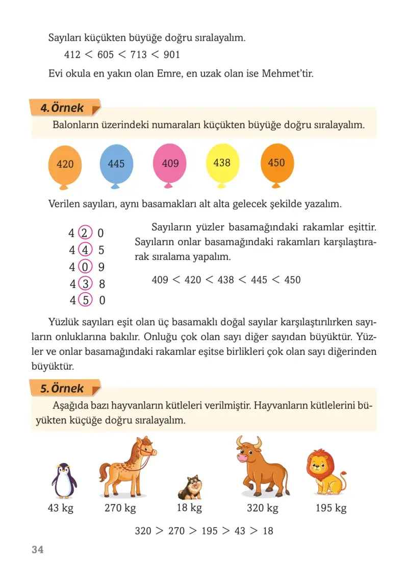 3. Sınıf Matematik Ders Kitabı Cevapları Ekoyay Yayınları Sayfa 34