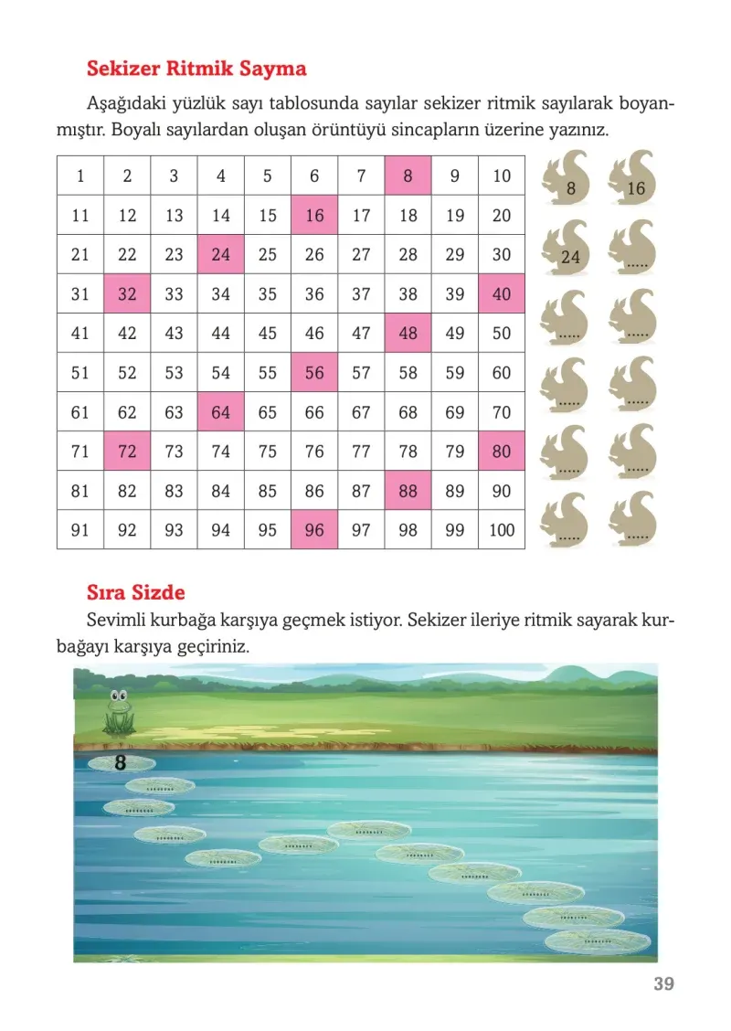 3. Sınıf Matematik Ders Kitabı Cevapları Ekoyay Yayınları Sayfa 39