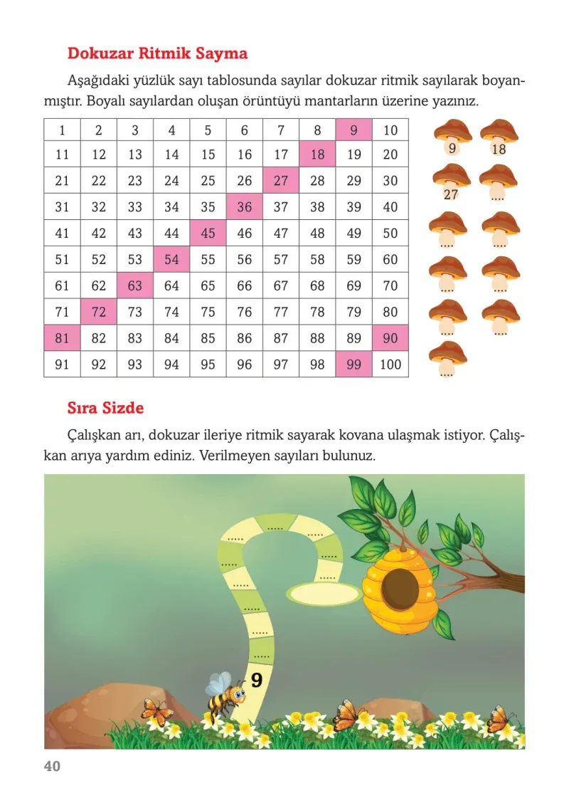 3. Sınıf Matematik Ders Kitabı Cevapları Ekoyay Yayınları Sayfa 40