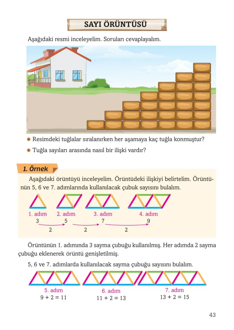 3. Sınıf Matematik Ders Kitabı Cevapları Ekoyay Yayınları Sayfa 43