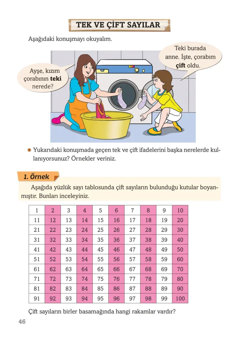 3. Sınıf Matematik Ders Kitabı Cevapları Ekoyay Yayınları Sayfa 46