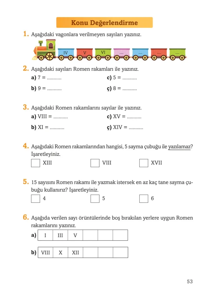 3. Sınıf Matematik Ders Kitabı Cevapları Ekoyay Yayınları Sayfa 53