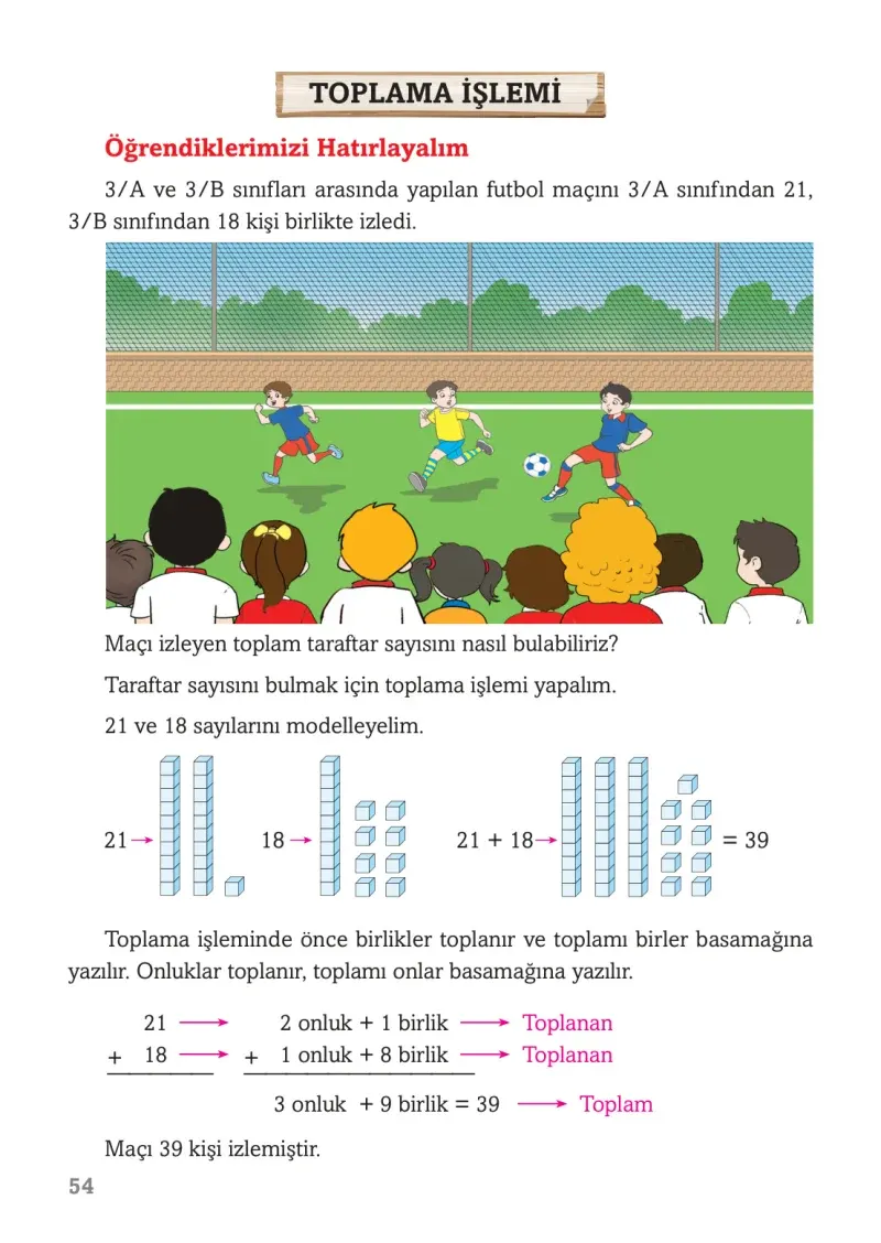 3. Sınıf Matematik Ders Kitabı Cevapları Ekoyay Yayınları Sayfa 54