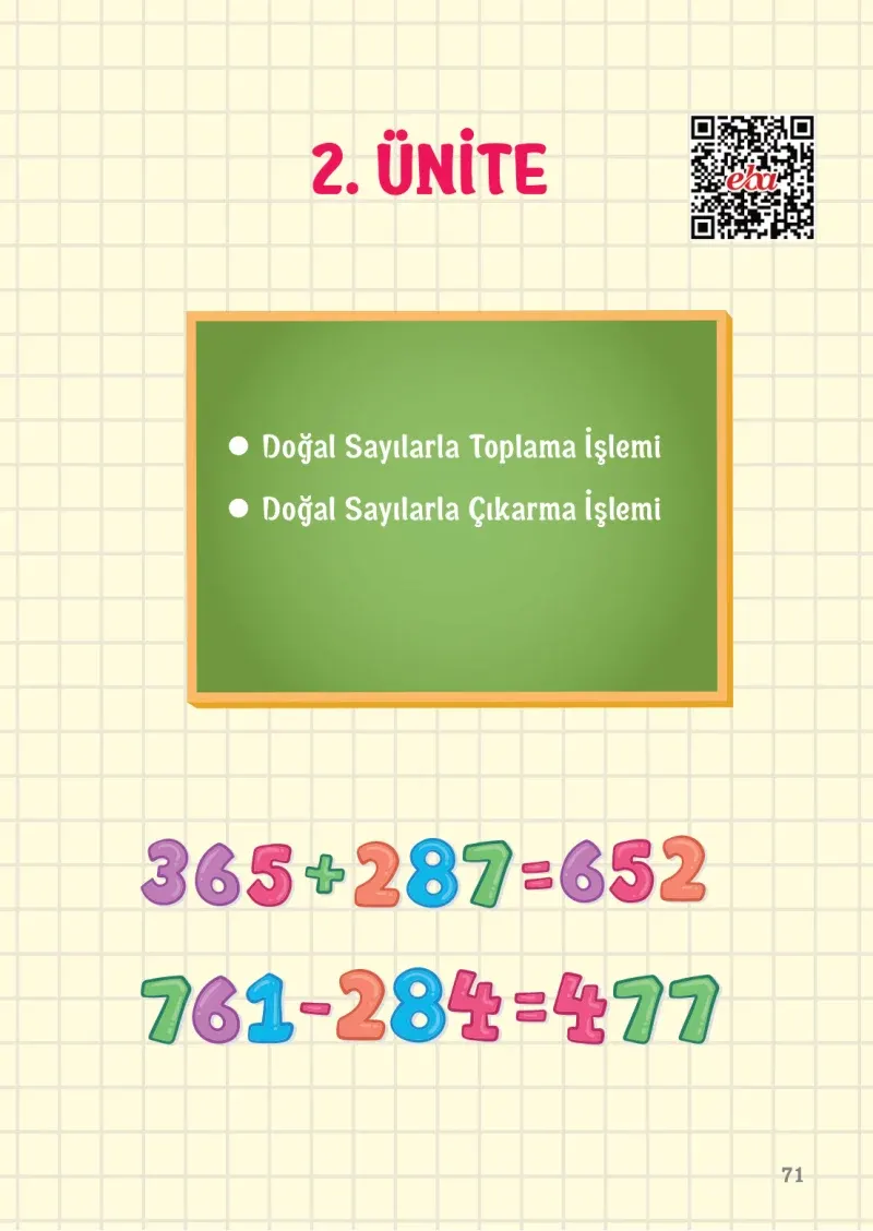 3. Sınıf Matematik Ders Kitabı Cevapları Ekoyay Yayınları Sayfa 71