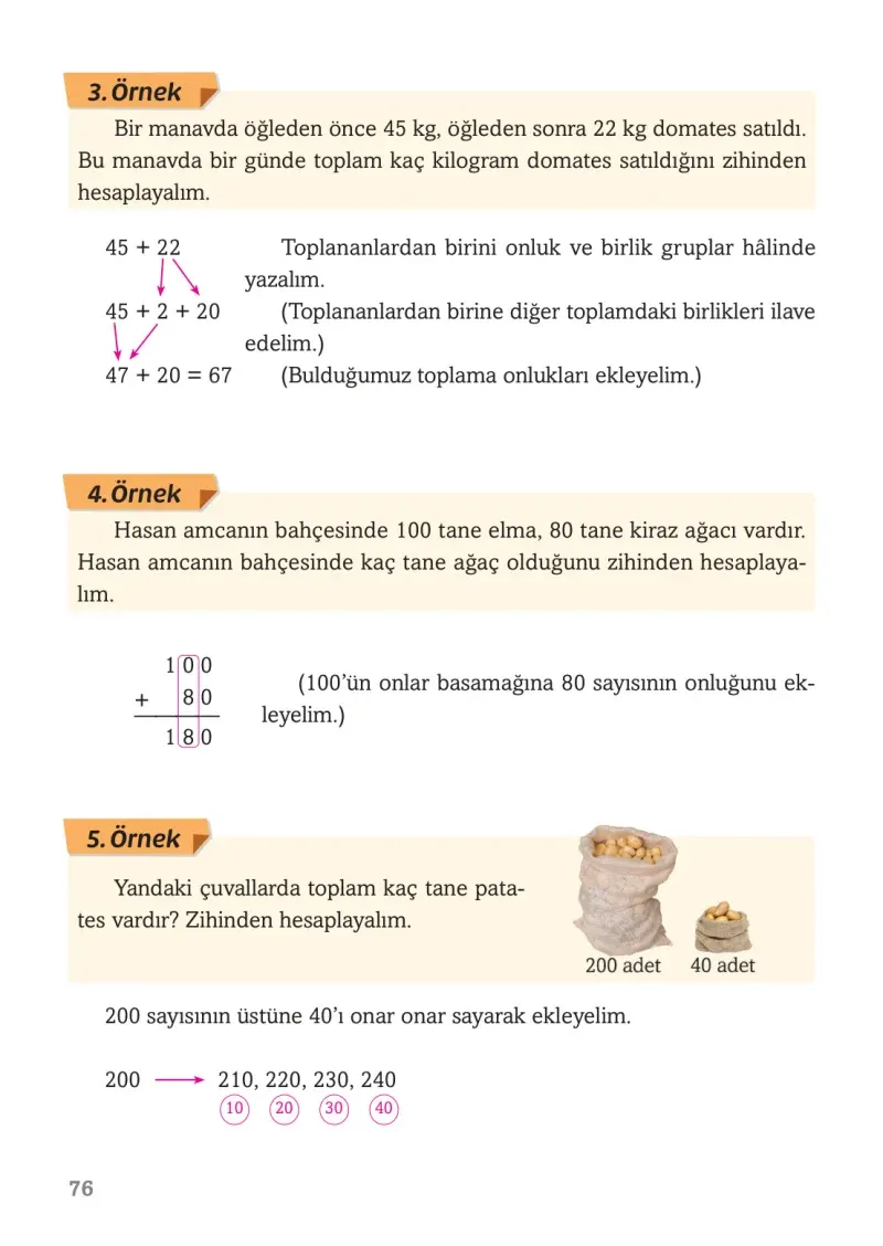 3. Sınıf Matematik Ders Kitabı Cevapları Ekoyay Yayınları Sayfa 76