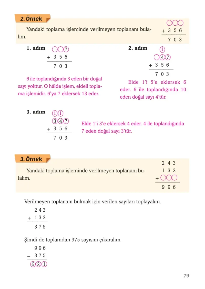 3. Sınıf Matematik Ders Kitabı Cevapları Ekoyay Yayınları Sayfa 79