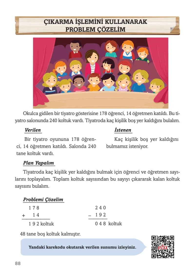 3. Sınıf Matematik Ders Kitabı Cevapları Ekoyay Yayınları Sayfa 88