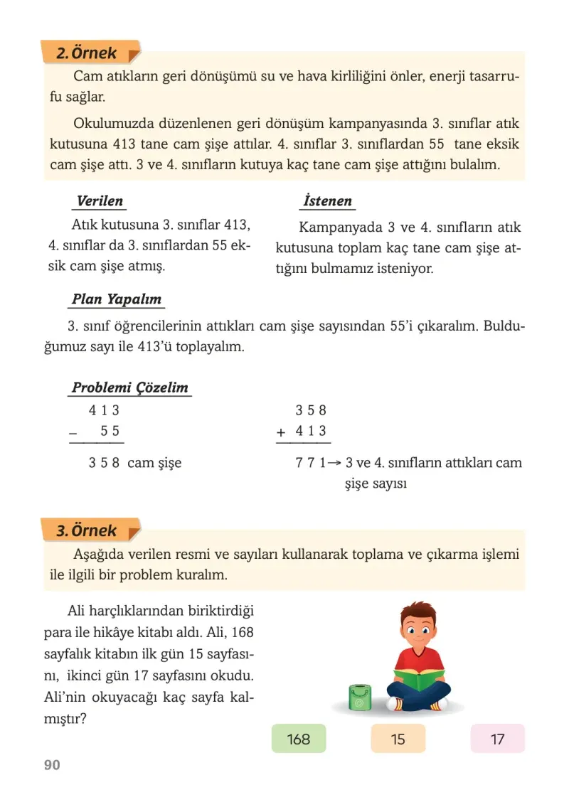 3. Sınıf Matematik Ders Kitabı Cevapları Ekoyay Yayınları Sayfa 90
