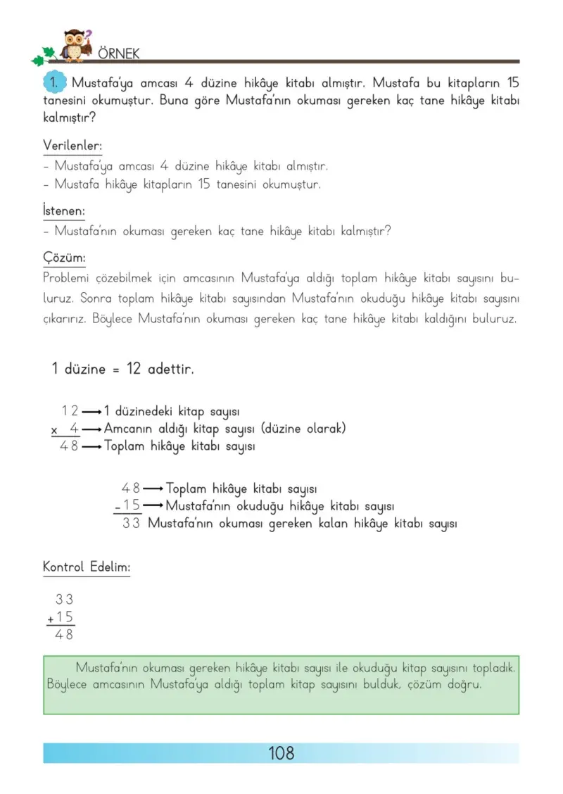 3. Sınıf Matematik Ders Kitabı Cevapları Meb Yayınları Sayfa 108
