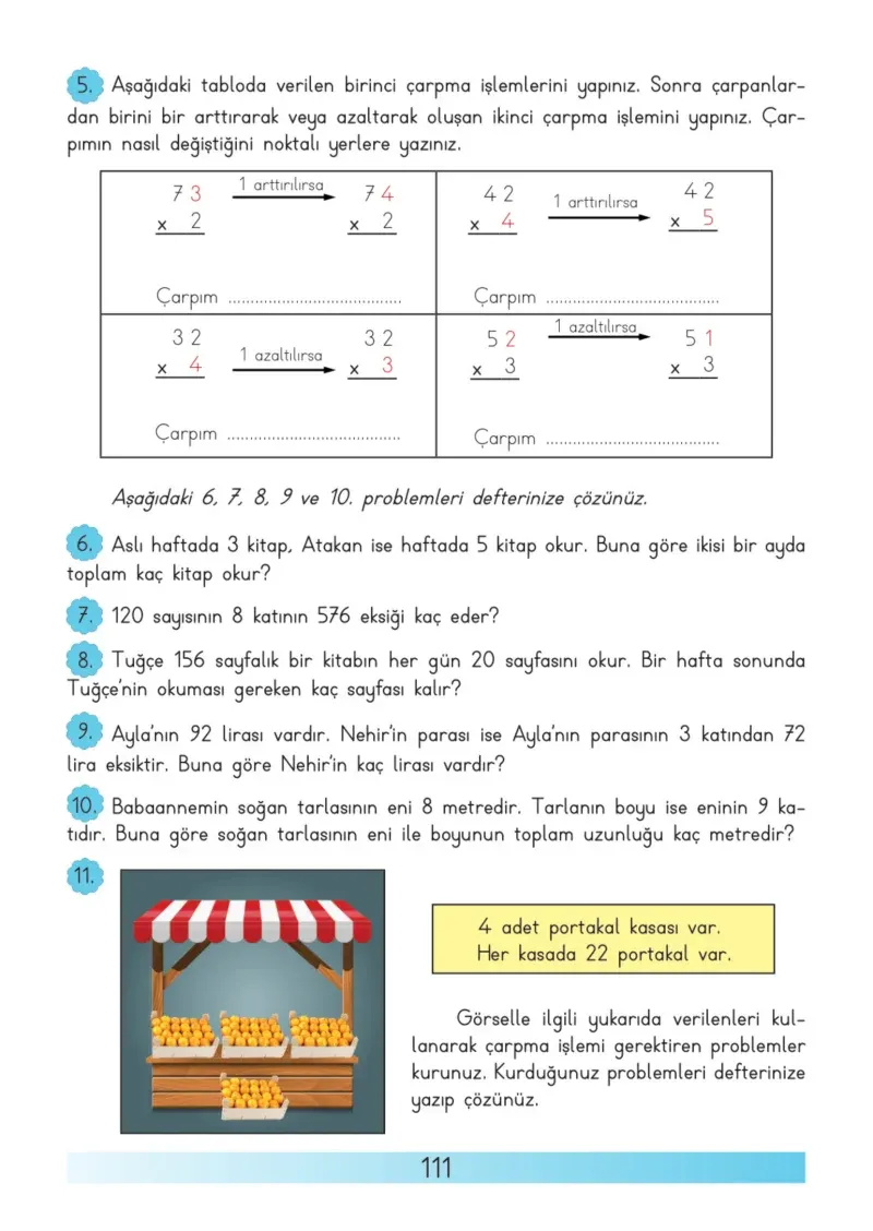 3. Sınıf Matematik Ders Kitabı Cevapları Meb Yayınları Sayfa 111