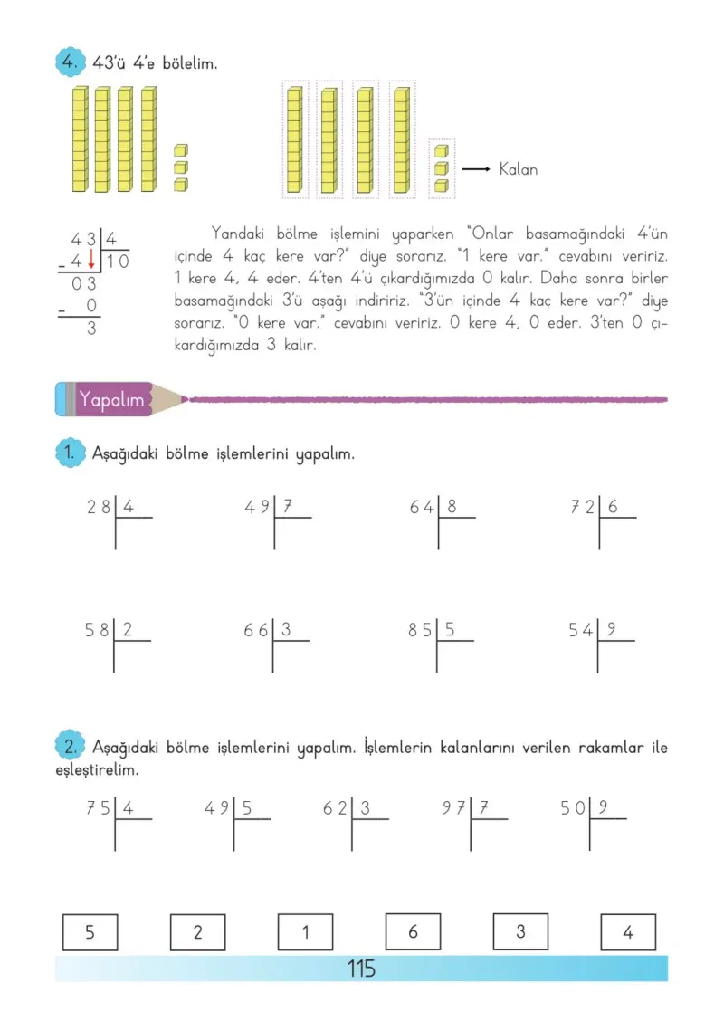3. Sınıf Matematik Ders Kitabı Cevapları Meb Yayınları Sayfa 115
