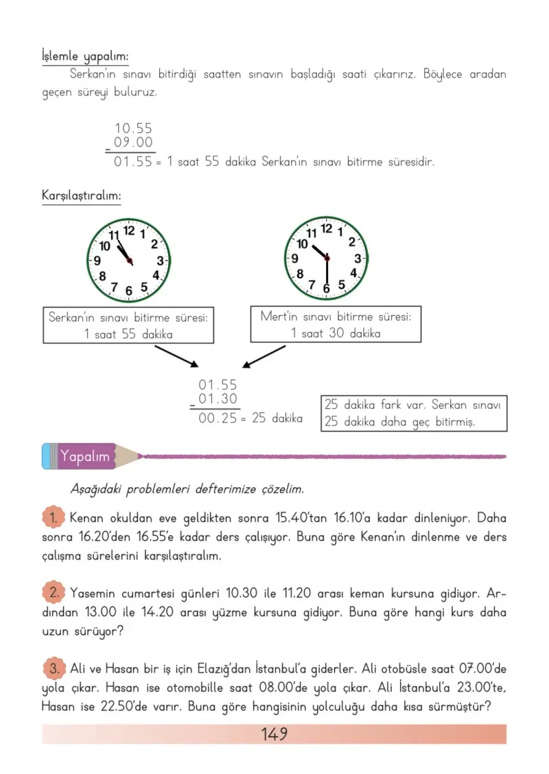 3. Sınıf Matematik Ders Kitabı Cevapları Meb Yayınları Sayfa 149