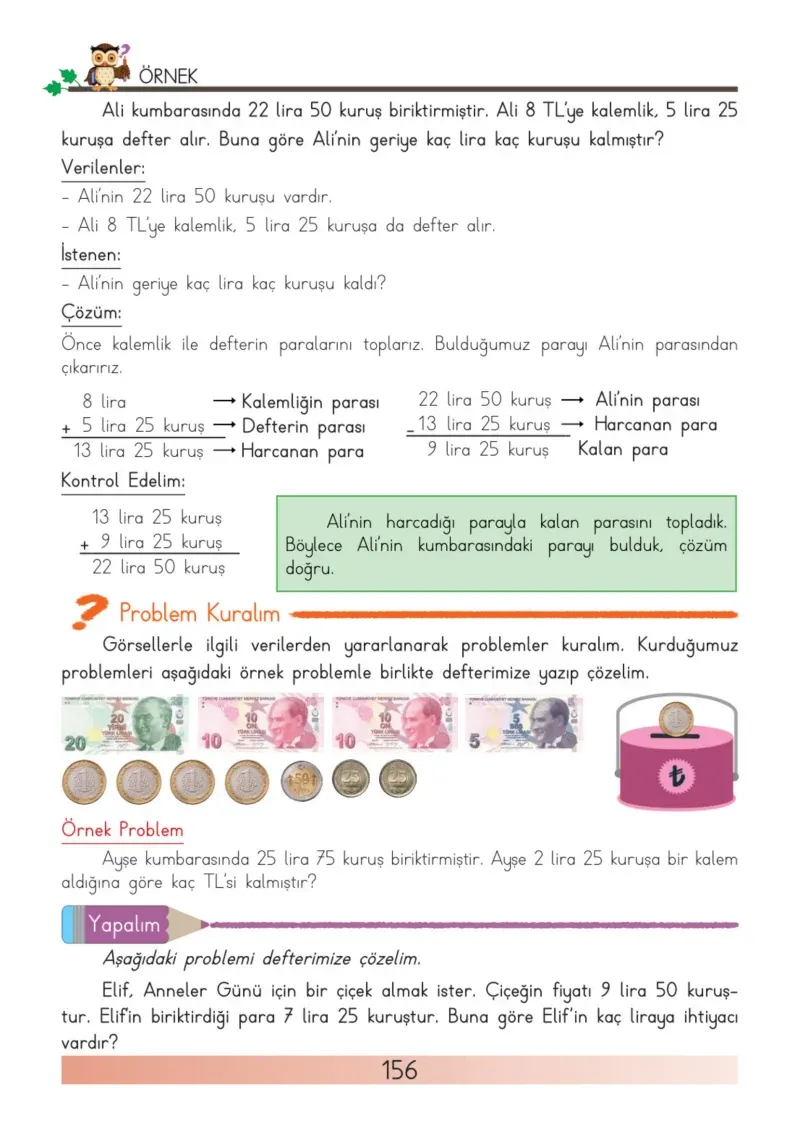 3. Sınıf Matematik Ders Kitabı Cevapları Meb Yayınları Sayfa 156