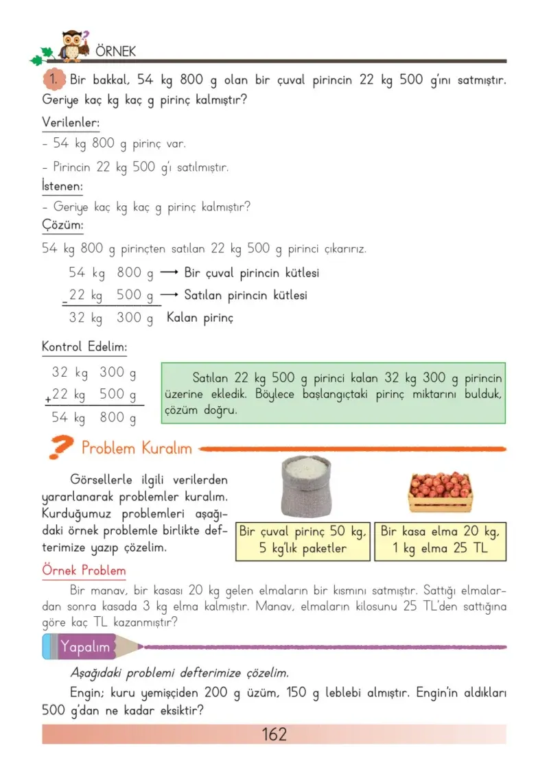 3. Sınıf Matematik Ders Kitabı Cevapları Meb Yayınları Sayfa 162