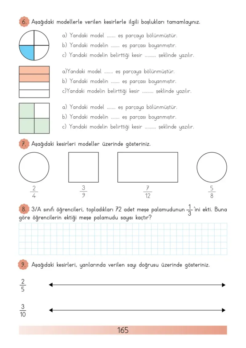 3. Sınıf Matematik Ders Kitabı Cevapları Meb Yayınları Sayfa 165