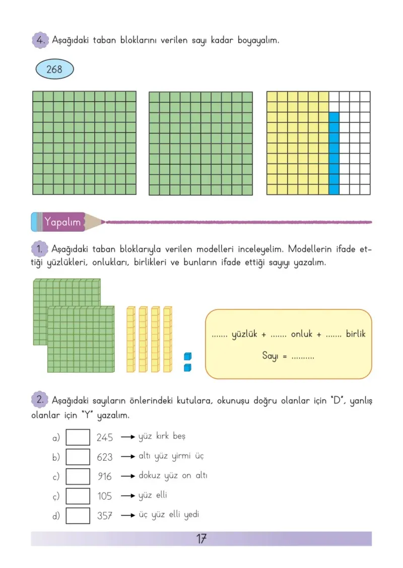 3. Sınıf Matematik Ders Kitabı Cevapları Meb Yayınları Sayfa 17