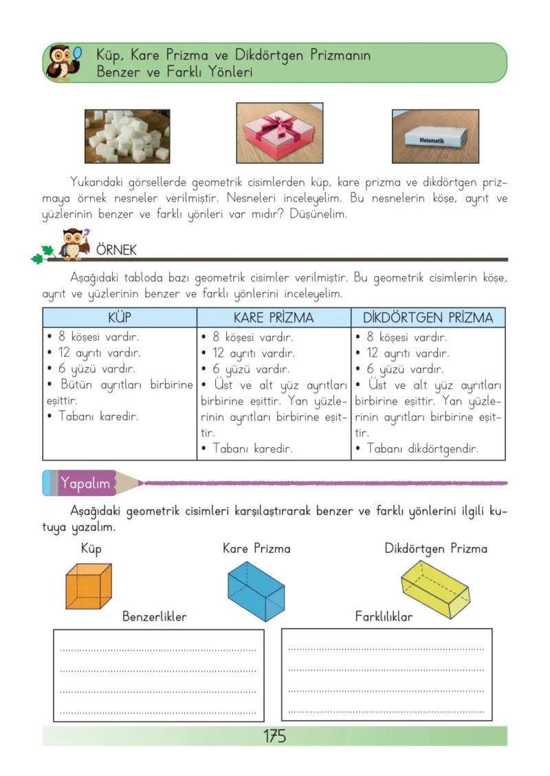 3. Sınıf Matematik Ders Kitabı Cevapları Meb Yayınları Sayfa 175