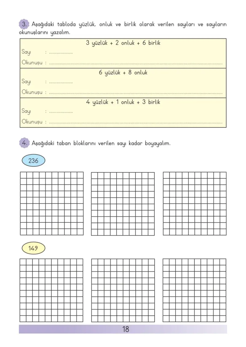 3. Sınıf Matematik Ders Kitabı Cevapları Meb Yayınları Sayfa 18