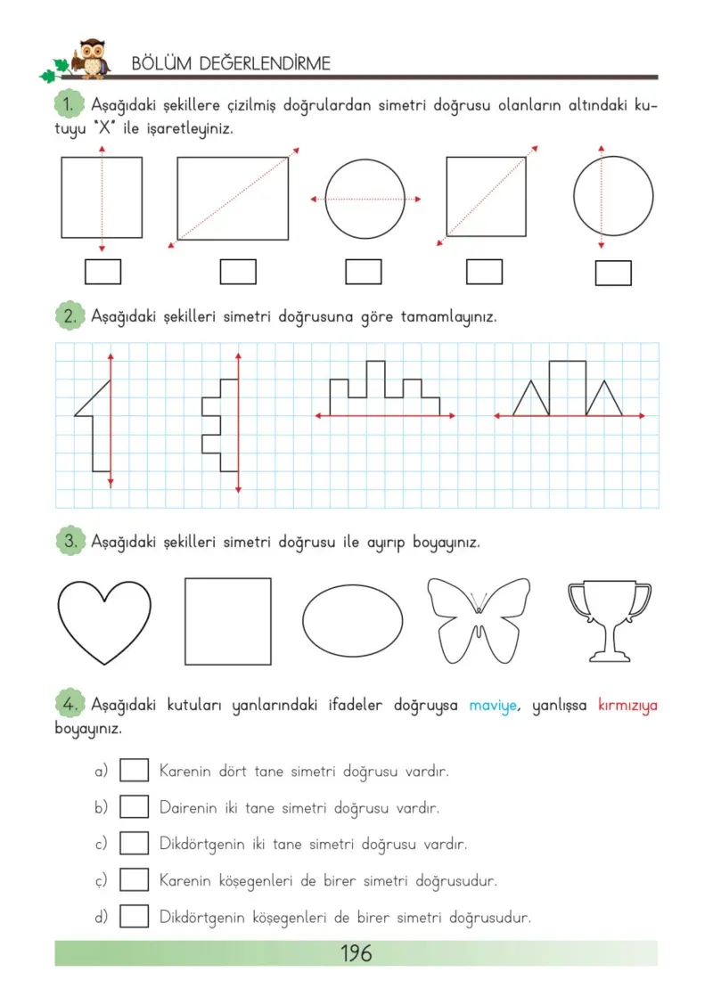3. Sınıf Matematik Ders Kitabı Cevapları Meb Yayınları Sayfa 196