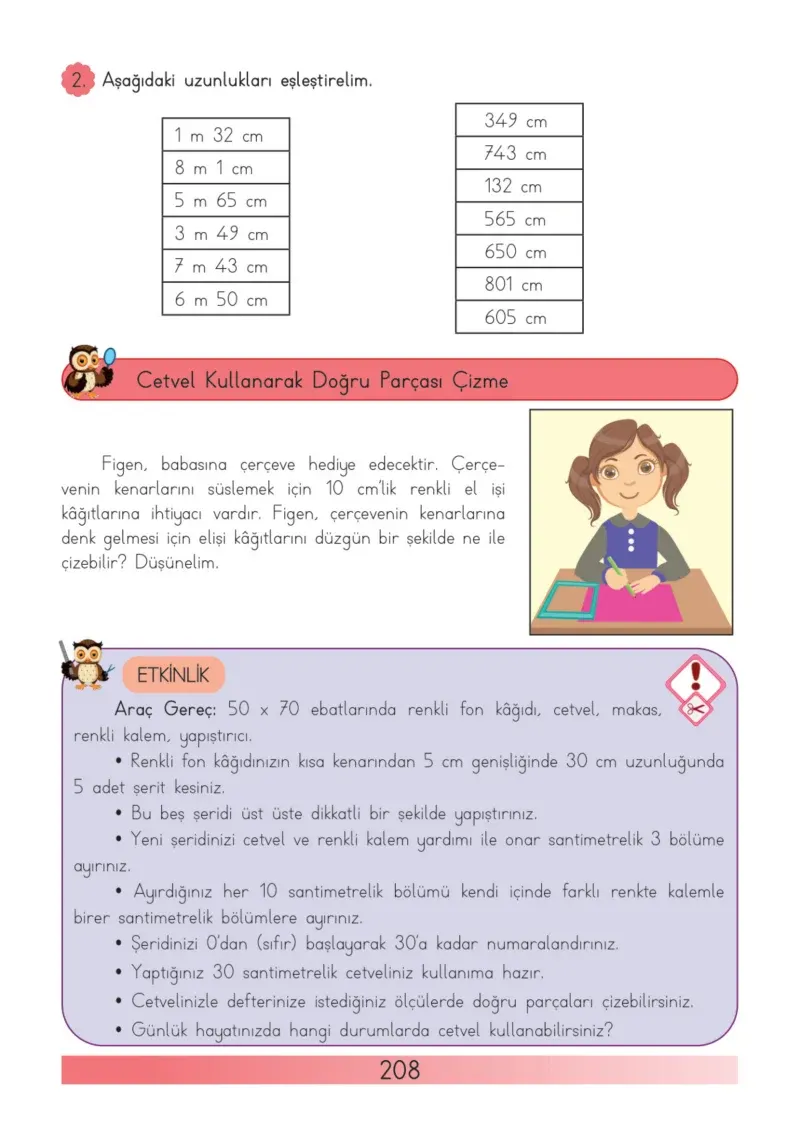 3. Sınıf Matematik Ders Kitabı Cevapları Meb Yayınları Sayfa 208