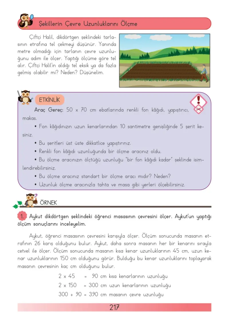 3. Sınıf Matematik Ders Kitabı Cevapları Meb Yayınları Sayfa 217