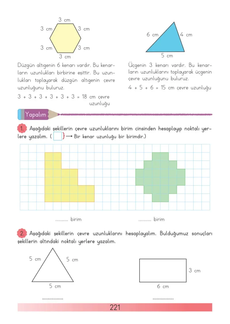 3. Sınıf Matematik Ders Kitabı Cevapları Meb Yayınları Sayfa 221