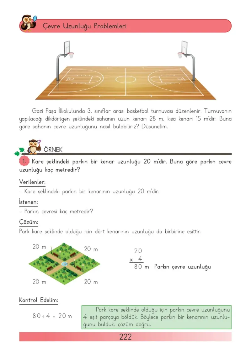 3. Sınıf Matematik Ders Kitabı Cevapları Meb Yayınları Sayfa 222