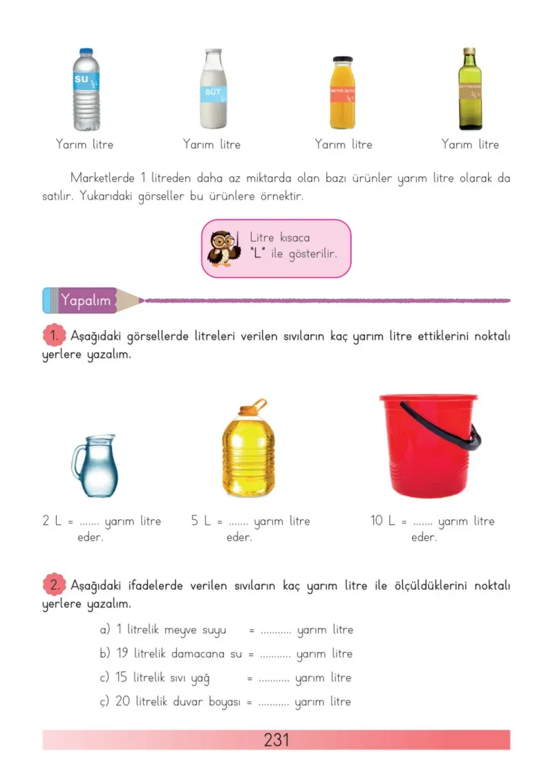 3. Sınıf Matematik Ders Kitabı Cevapları Meb Yayınları Sayfa 231