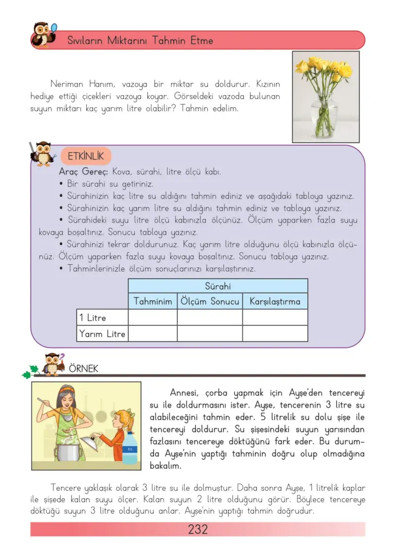 3. Sınıf Matematik Ders Kitabı Cevapları Meb Yayınları Sayfa 232