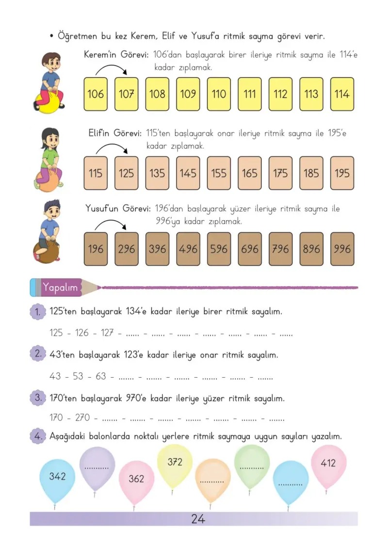 3. Sınıf Matematik Ders Kitabı Cevapları Meb Yayınları Sayfa 24