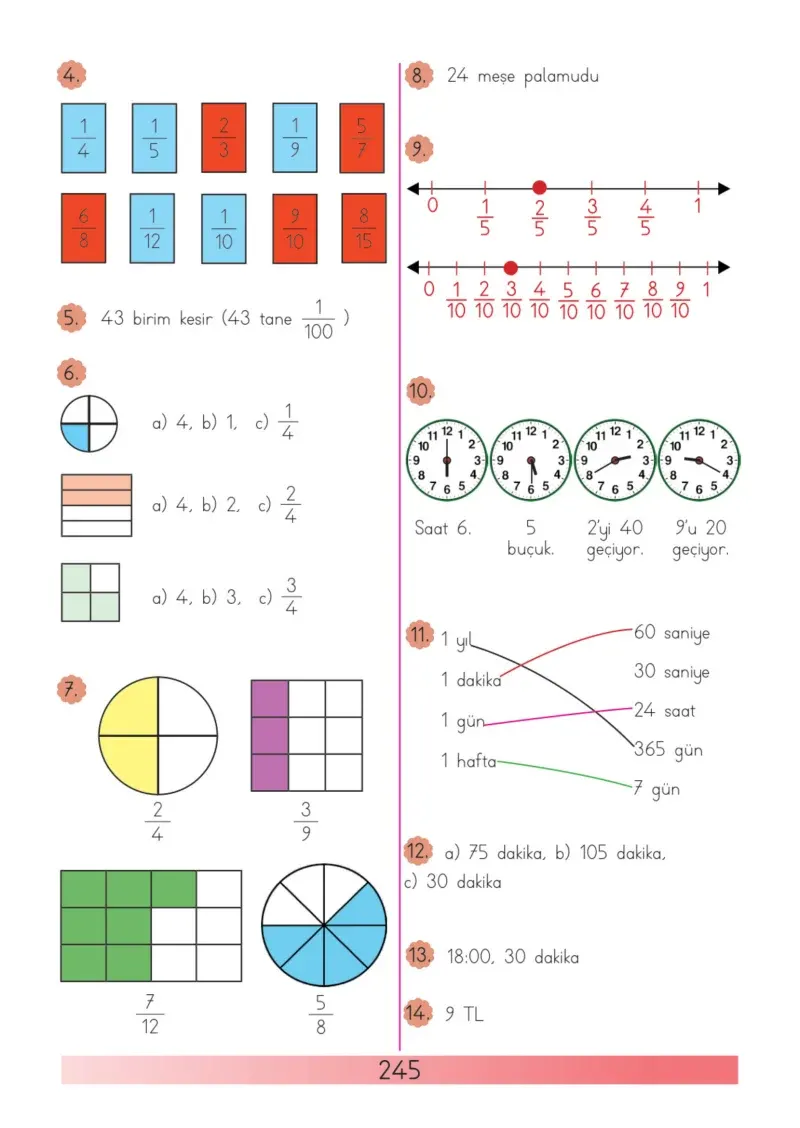 3. Sınıf Matematik Ders Kitabı Cevapları Meb Yayınları Sayfa 245