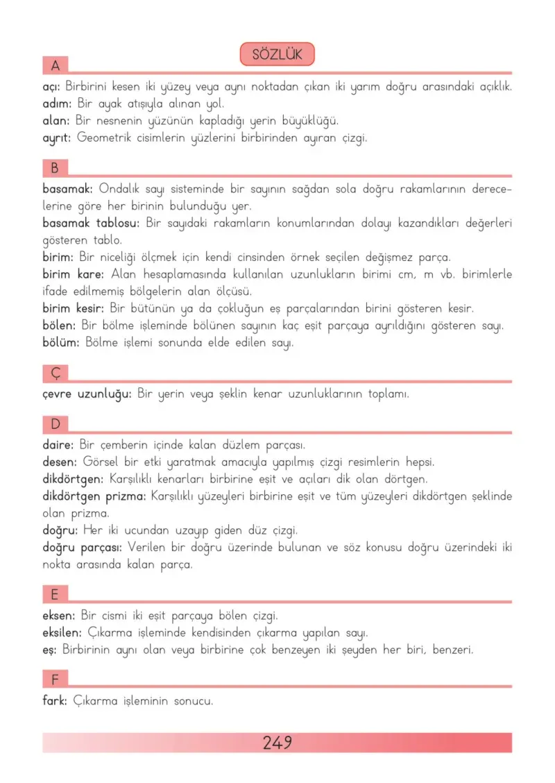 3. Sınıf Matematik Ders Kitabı Cevapları Meb Yayınları Sayfa 249
