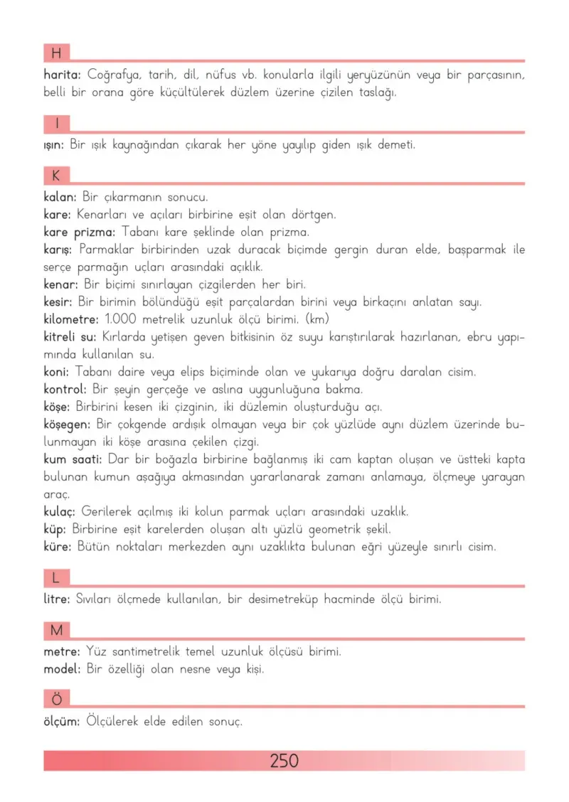 3. Sınıf Matematik Ders Kitabı Cevapları Meb Yayınları Sayfa 250