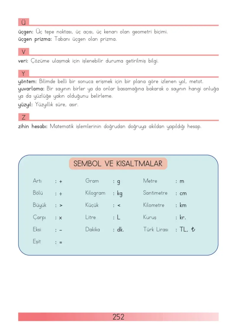 3. Sınıf Matematik Ders Kitabı Cevapları Meb Yayınları Sayfa 252