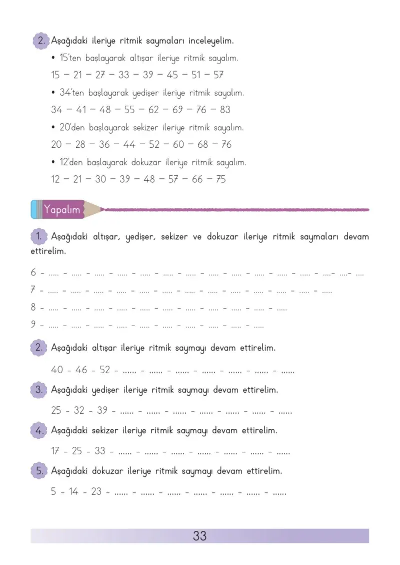 3. Sınıf Matematik Ders Kitabı Cevapları Meb Yayınları Sayfa 33