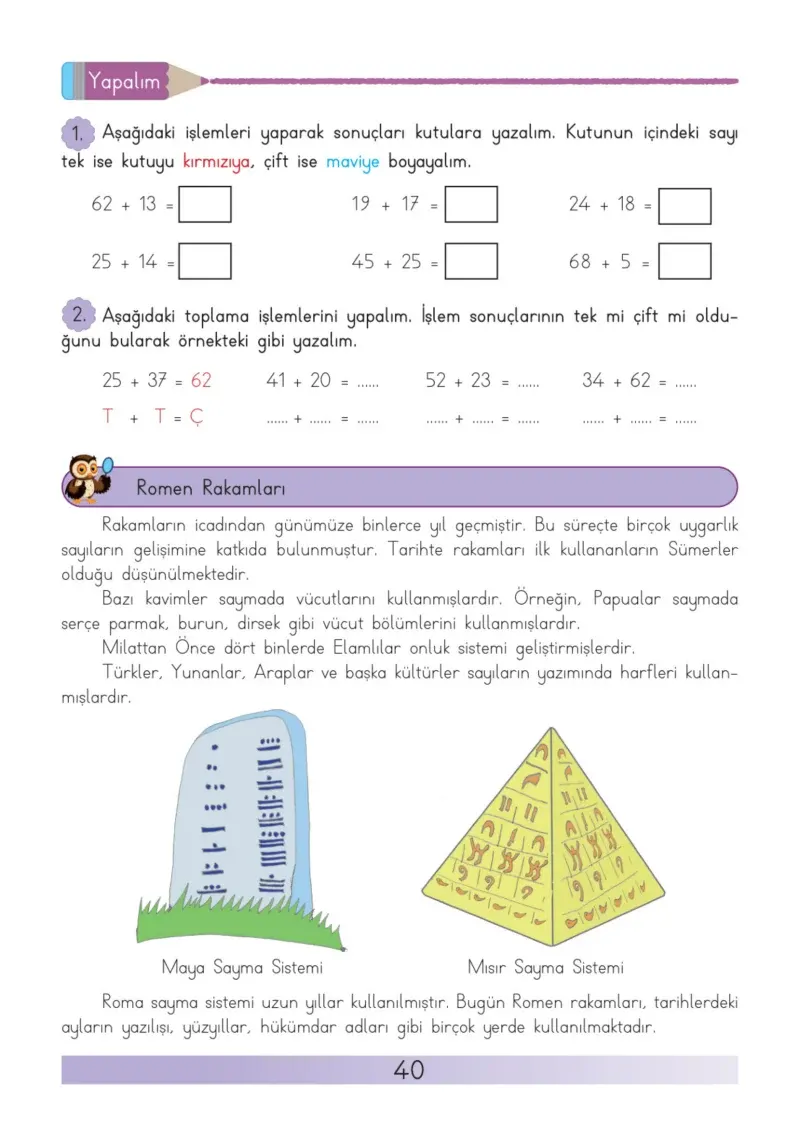 3. Sınıf Matematik Ders Kitabı Cevapları Meb Yayınları Sayfa 40