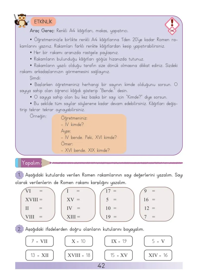 3. Sınıf Matematik Ders Kitabı Cevapları Meb Yayınları Sayfa 42