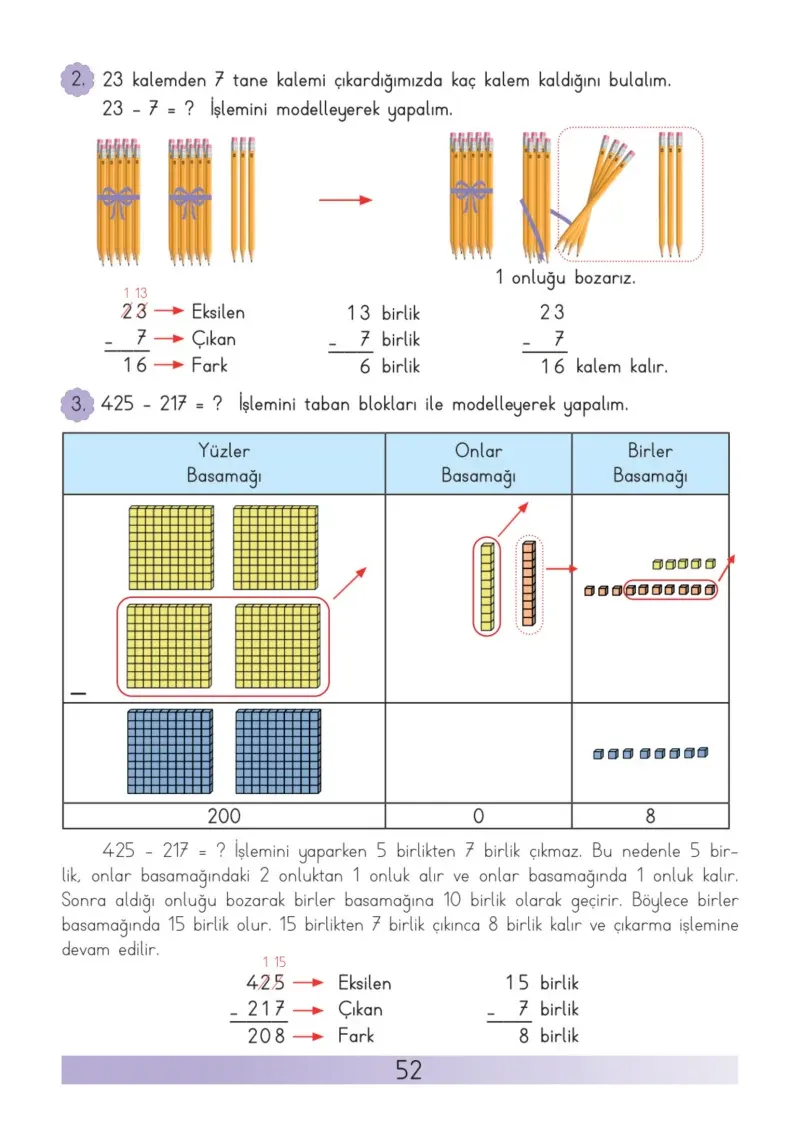 3. Sınıf Matematik Ders Kitabı Cevapları Meb Yayınları Sayfa 52