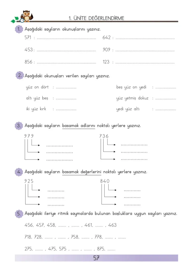 3. Sınıf Matematik Ders Kitabı Cevapları Meb Yayınları Sayfa 57