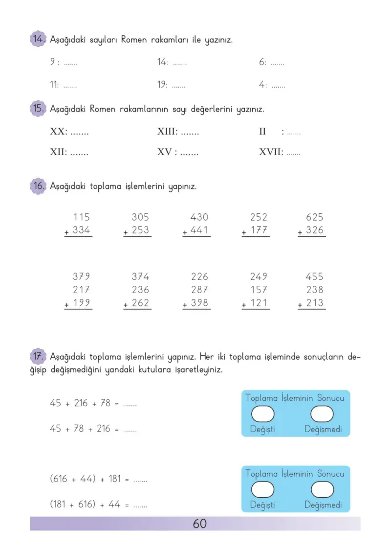 3. Sınıf Matematik Ders Kitabı Cevapları Meb Yayınları Sayfa 60