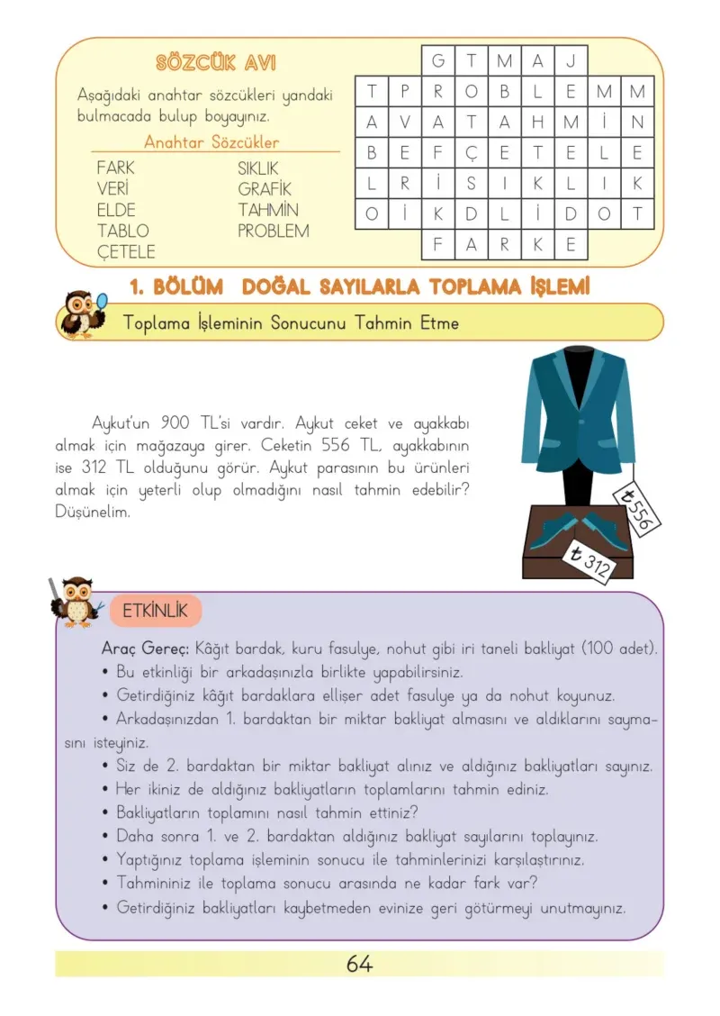 3. Sınıf Matematik Ders Kitabı Cevapları Meb Yayınları Sayfa 64