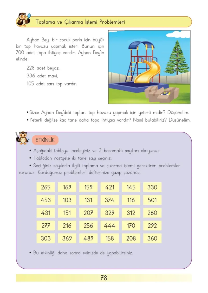 3. Sınıf Matematik Ders Kitabı Cevapları Meb Yayınları Sayfa 78