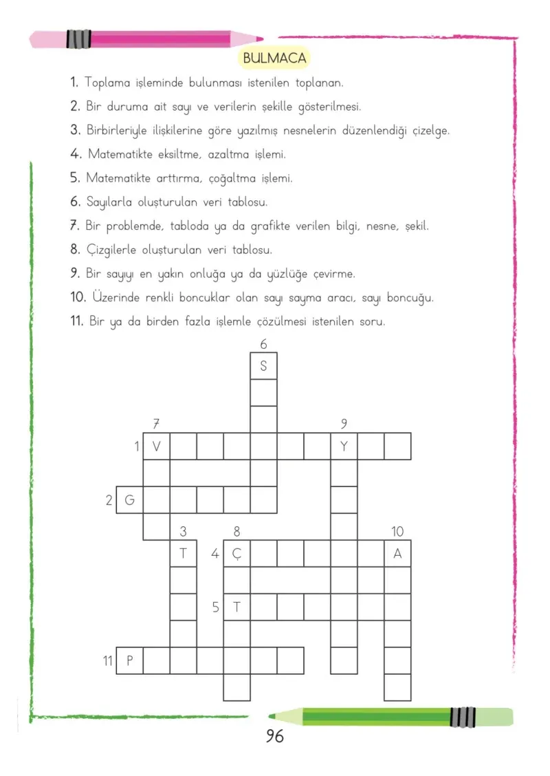3. Sınıf Matematik Ders Kitabı Cevapları Meb Yayınları Sayfa 96