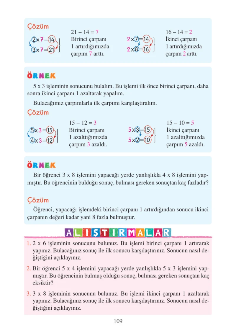3. Sınıf Matematik Ders Kitabı Cevapları Tuna Matbacılık Yayınları Sayfa 109