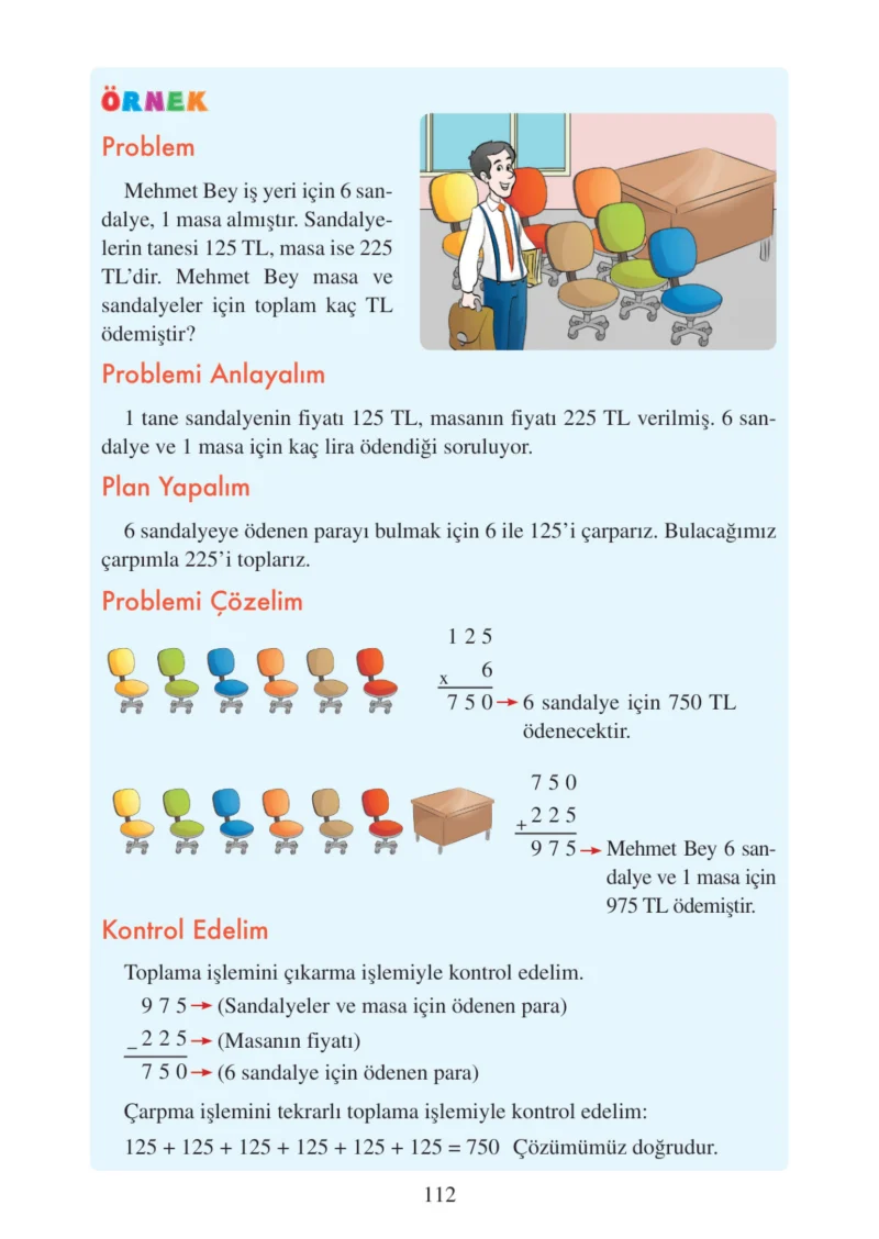 3. Sınıf Matematik Ders Kitabı Cevapları Tuna Matbacılık Yayınları Sayfa 112